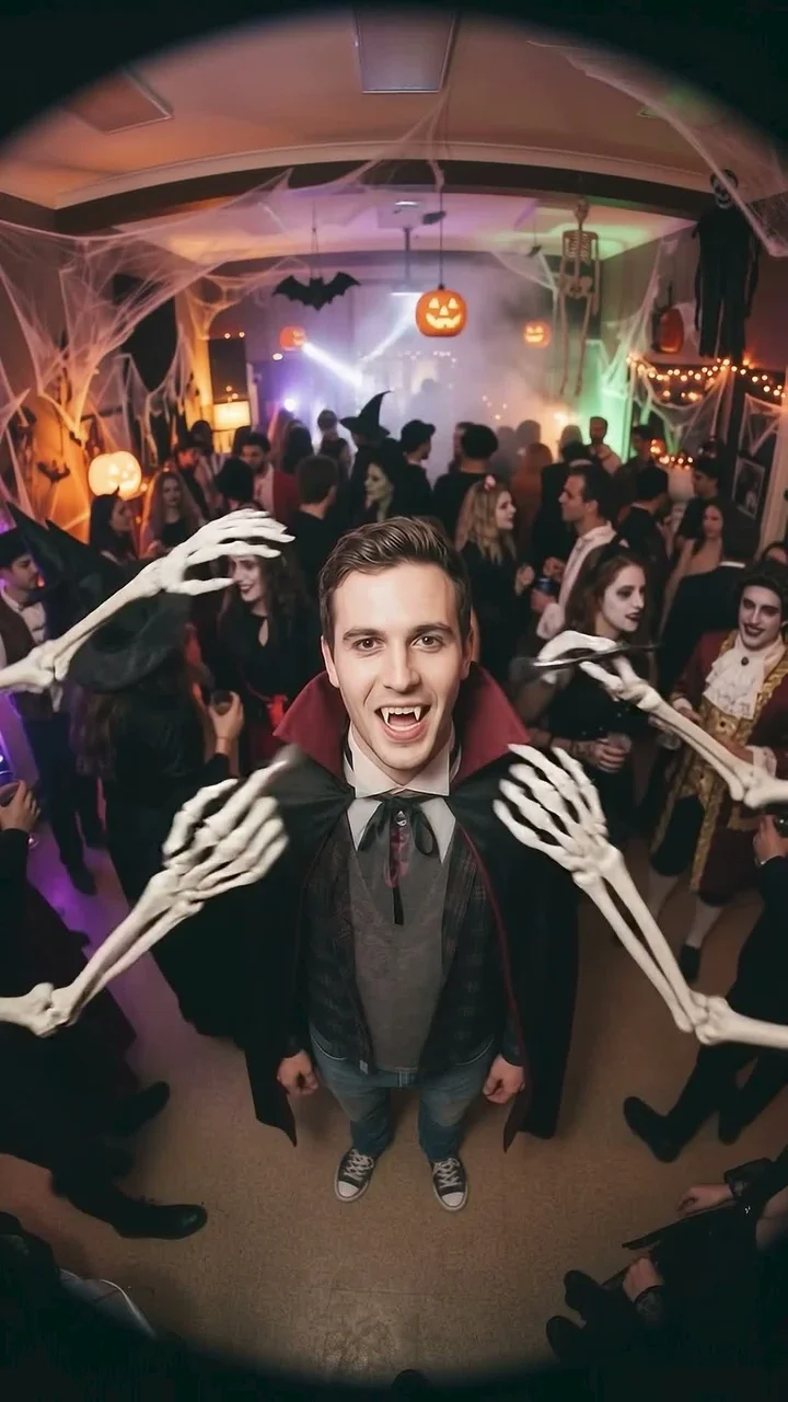 Skeleton Hands Makeover AI video template