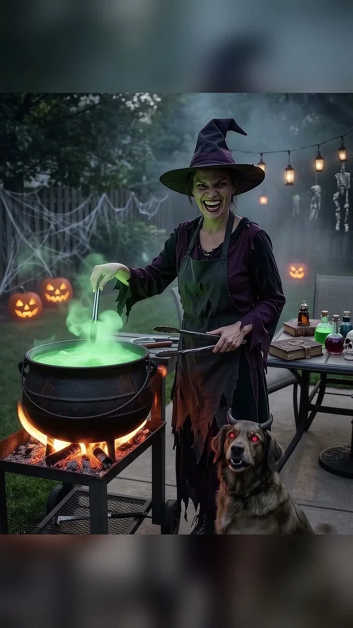 Spooky Cauldron BBQ AI video template